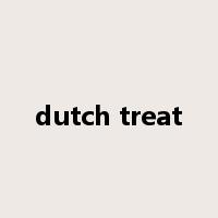 dutch treat是什么意思