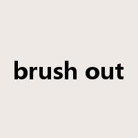 brush out是什么意思
