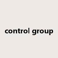 control group是什么意思