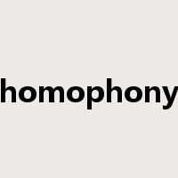 homophony是什么意思