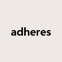 adheres是什么意思