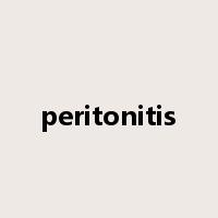 peritonitis是什么意思