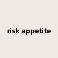 risk appetite是什么意思