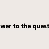 answer to the question是什么意思