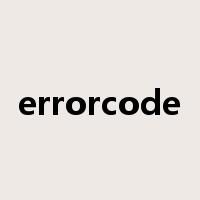 errorcode是什么意思