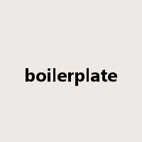 boilerplate是什么意思