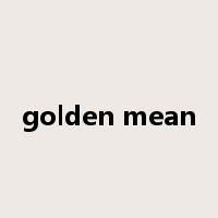 golden mean是什么意思