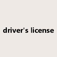 driver's license是什么意思