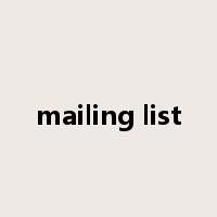 mailing list是什么意思