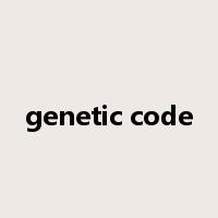 genetic code是什么意思