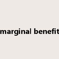 marginal benefit是什么意思