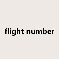 flight number是什么意思
