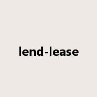 lend-lease是什么意思