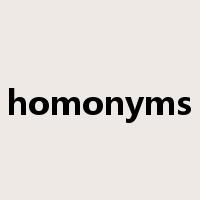 homonyms是什么意思