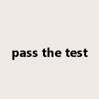 pass the test是什么意思