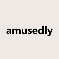 amusedly是什么意思