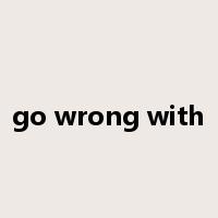 go wrong with是什么意思