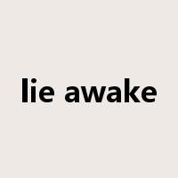 lie awake是什么意思