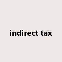 indirect tax是什么意思