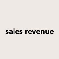 sales revenue是什么意思