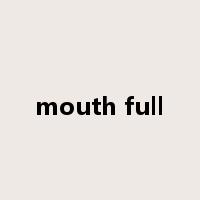 mouth full是什么意思