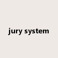 jury system是什么意思