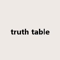 truth table是什么意思