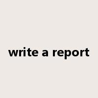 write a report是什么意思