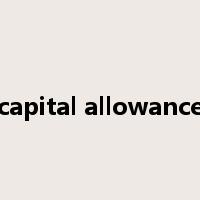 capital allowance是什么意思