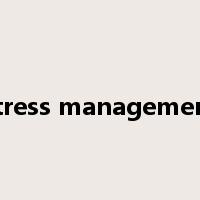 stress management是什么意思