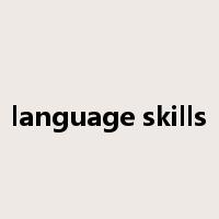 language skills是什么意思
