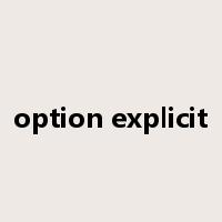 option explicit是什么意思