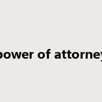 power of attorney是什么意思