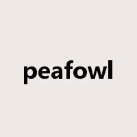 peafowl是什么意思