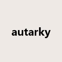 autarky是什么意思