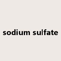 sodium sulfate是什么意思