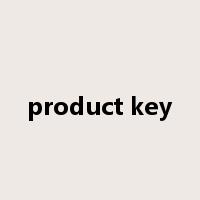 product key是什么意思