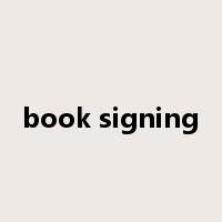 book signing是什么意思