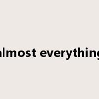 almost everything是什么意思