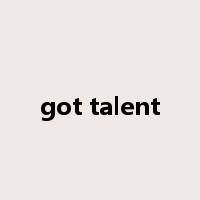 got talent是什么意思
