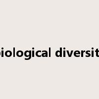 biological diversity是什么意思