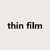 thin film是什么意思