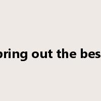 bring out the best是什么意思