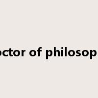 doctor of philosophy是什么意思