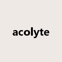 acolyte是什么意思
