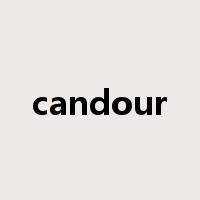 candour是什么意思