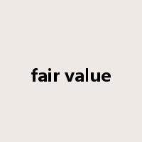 fair value是什么意思