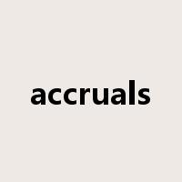 accruals是什么意思