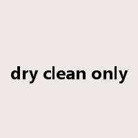 dry clean only是什么意思