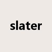 slater是什么意思